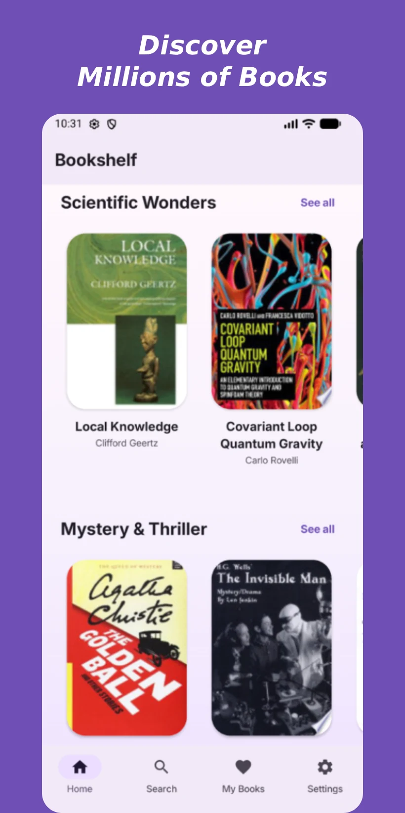 Bookshelf - Google Books screenshot
